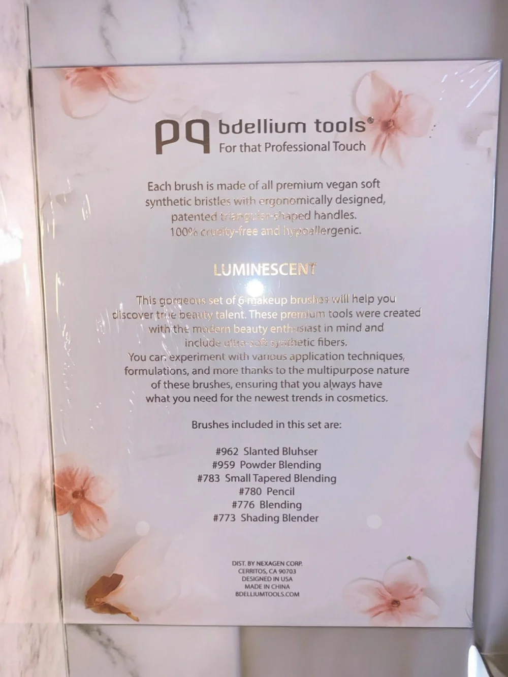 Bdellium Tools Luminescent 6-Piece Pink & Rose Gold Makeup Brush Set